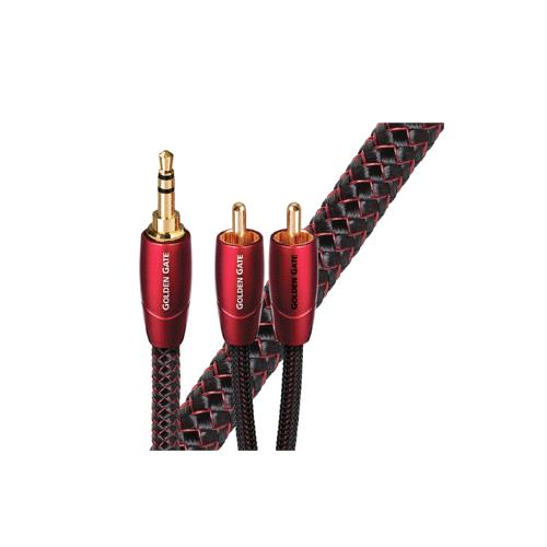 AUDIOQUEST GOLDG01.5MR Golden Gate 1.5M 3.5mm 2 RCA Cable Hire